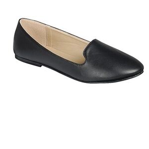 FOREVER LINK Black Diana ballet Loafer flats